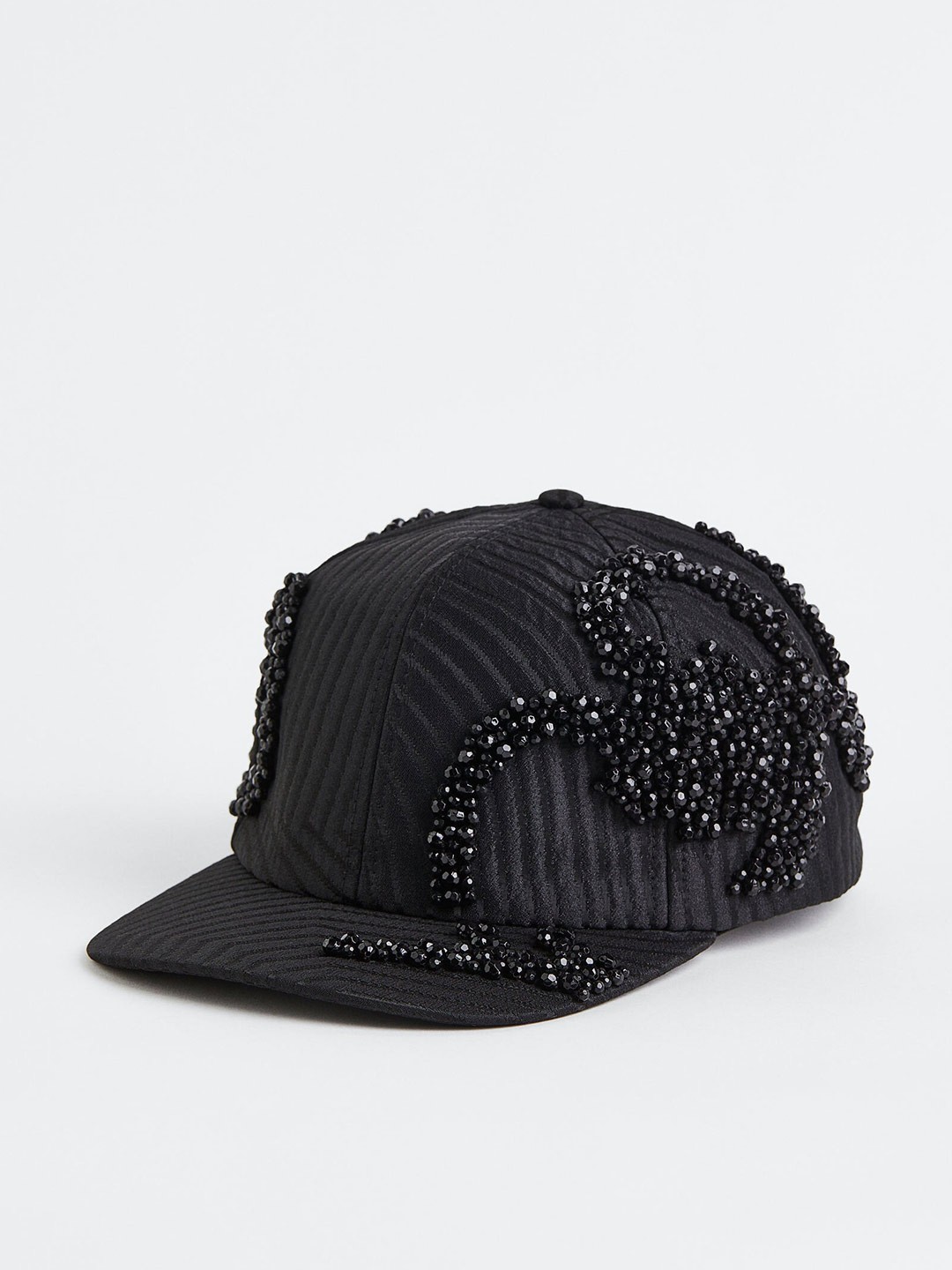 

H&M Men Beaded Cap, Black