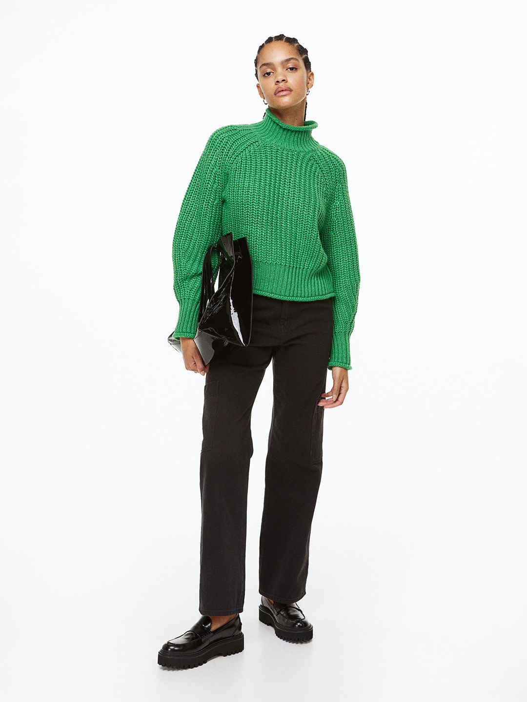 

H&M Women Knitted Jumper, Green