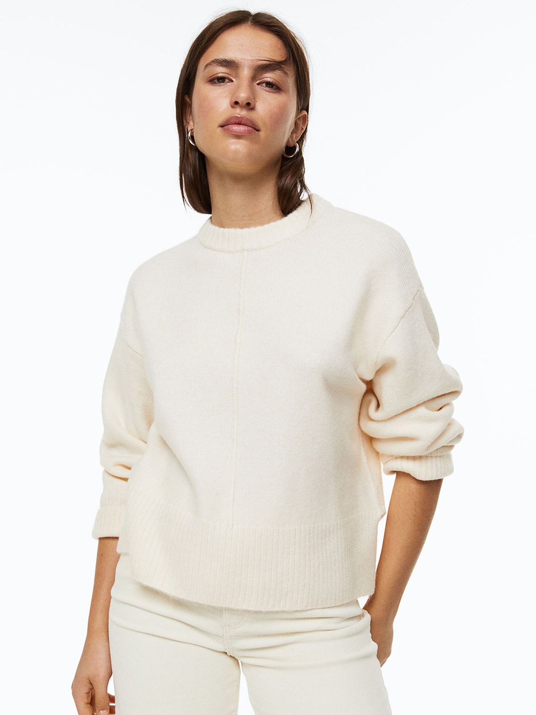 

H&M Women Fine-Knit Jumper, White