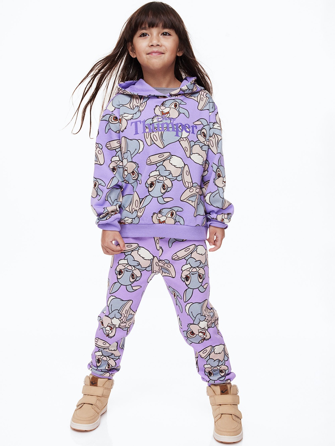 

H&M Girls Printed joggers, Purple