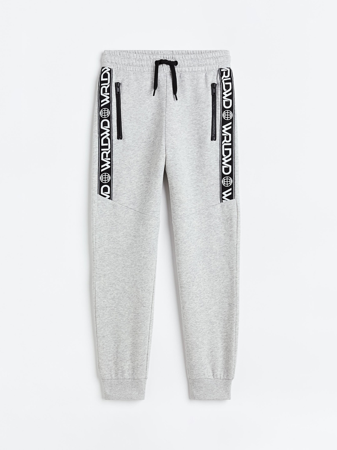 

H&M Boys Printed Joggers, Grey melange