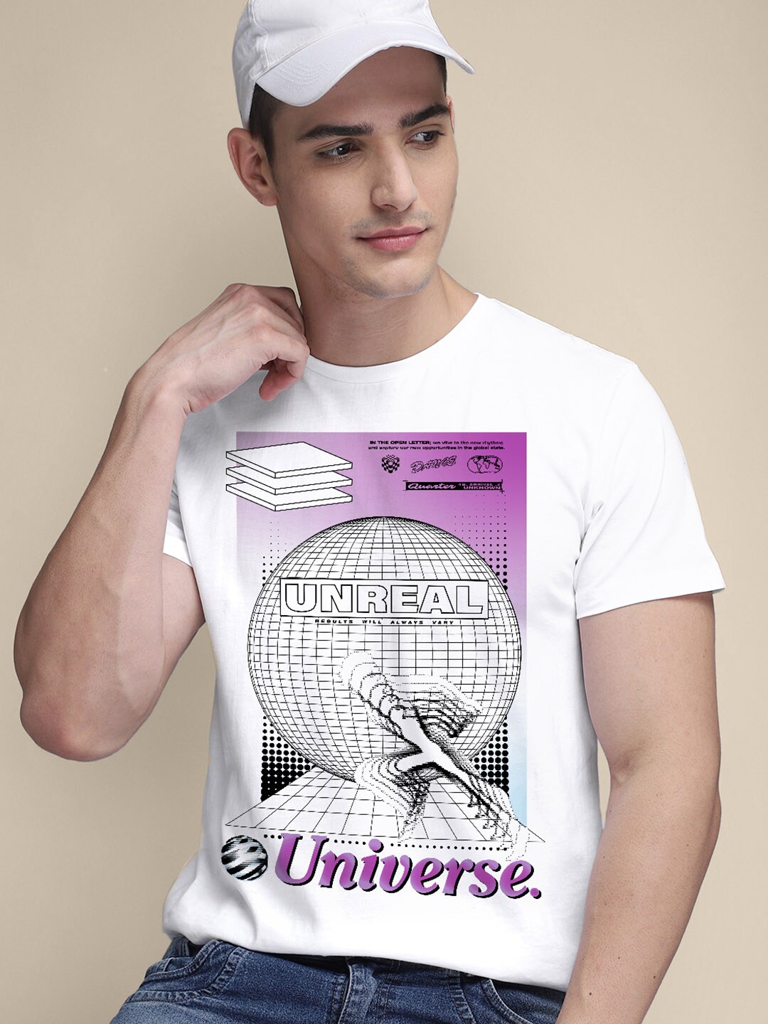 

Free Authority Men Typography Printed Extended Sleeves Cotton T-shirt, White