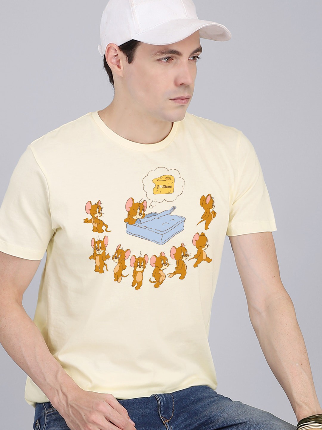 

Free Authority Men Printed Cotton T-shirt, Off white