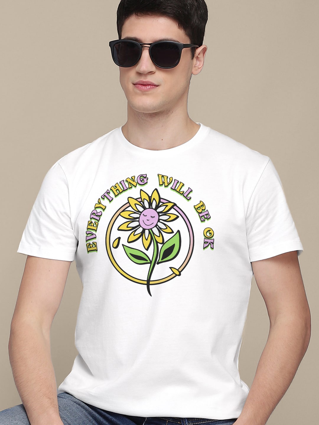 

Free Authority Men Typography Printed Cotton T-shirt, White