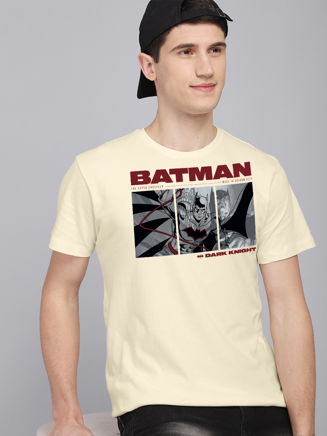 

Free Authority Men Batman Printed Cotton T-shirt, Off white