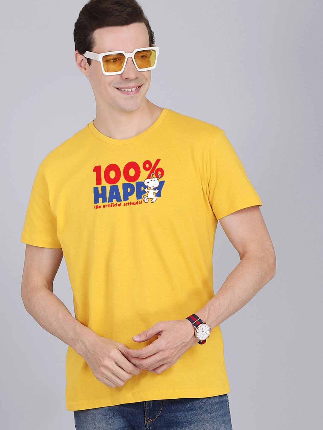 

Free Authority Peanuts Printed Tshirt, Yellow