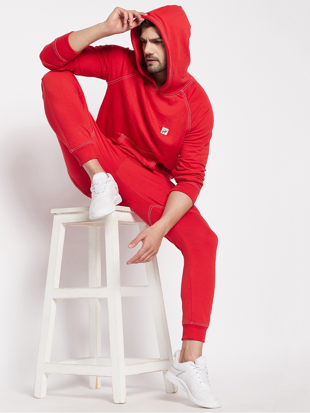 

FUGAZEE Men Hooded Sweatshirt, Red