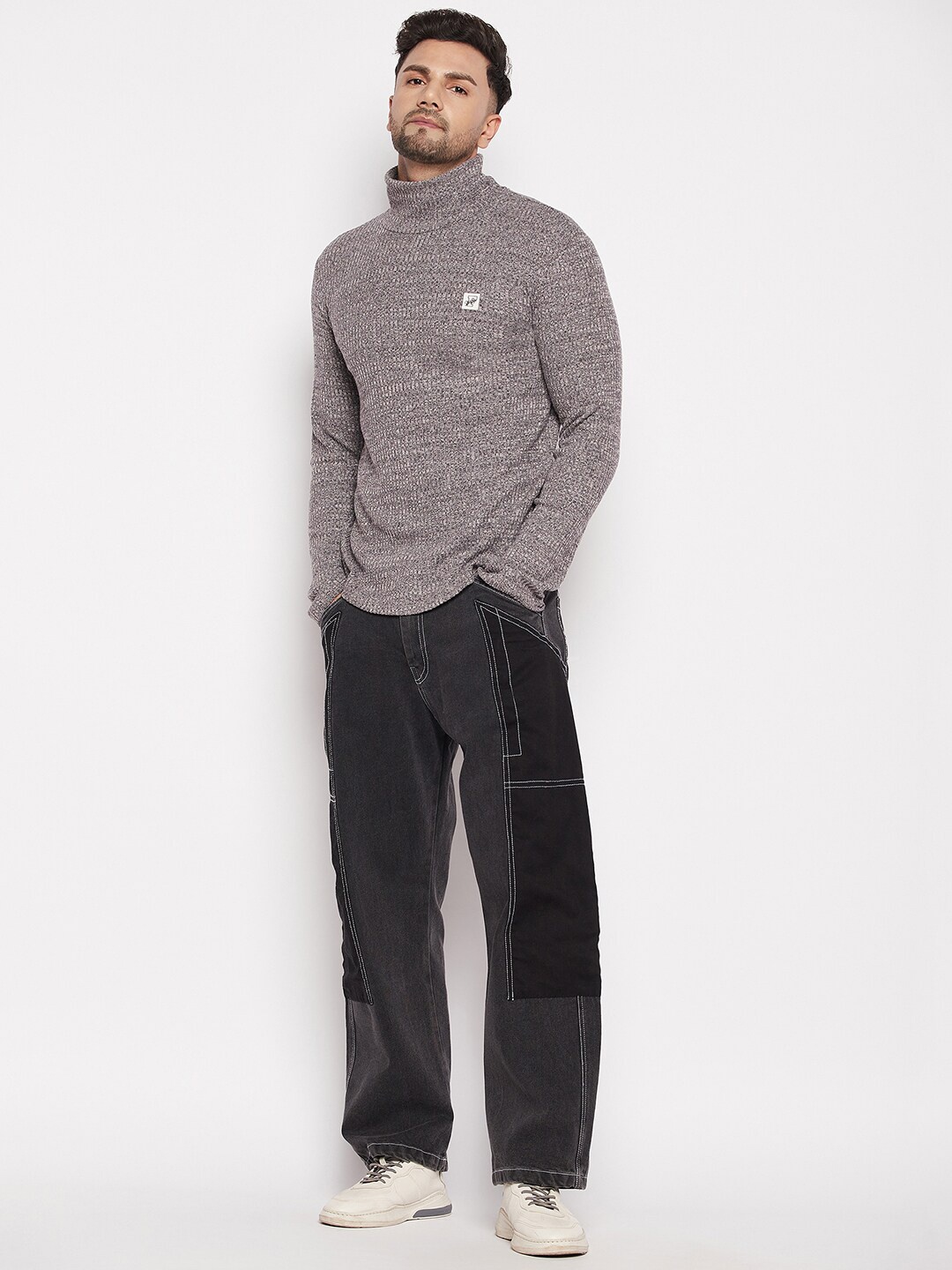 

FUGAZEE Men Cotton Pullover, Grey