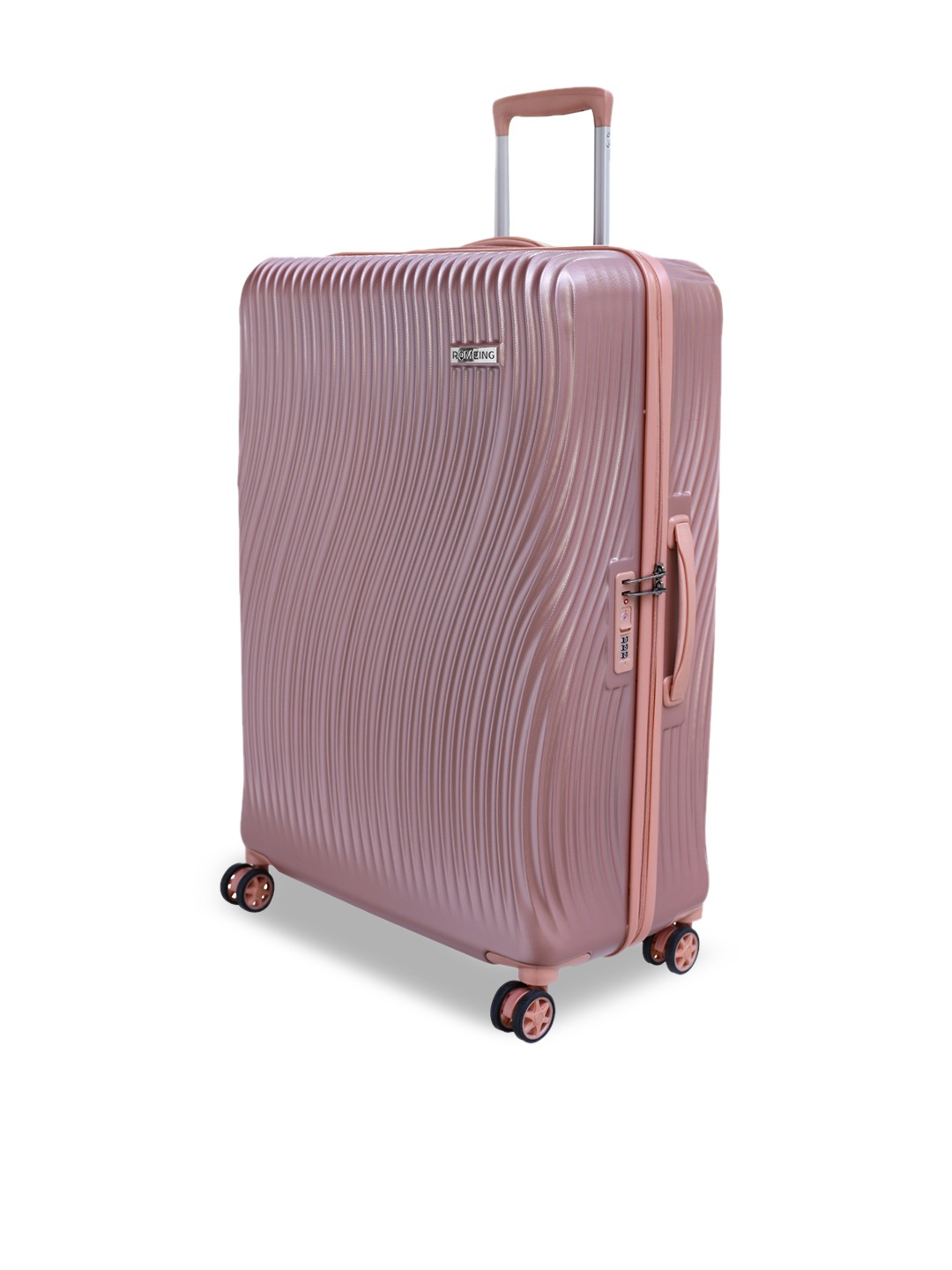 

ROMEING Milano Textured Hard-Sided Large Trolley Suitcase, Rose gold