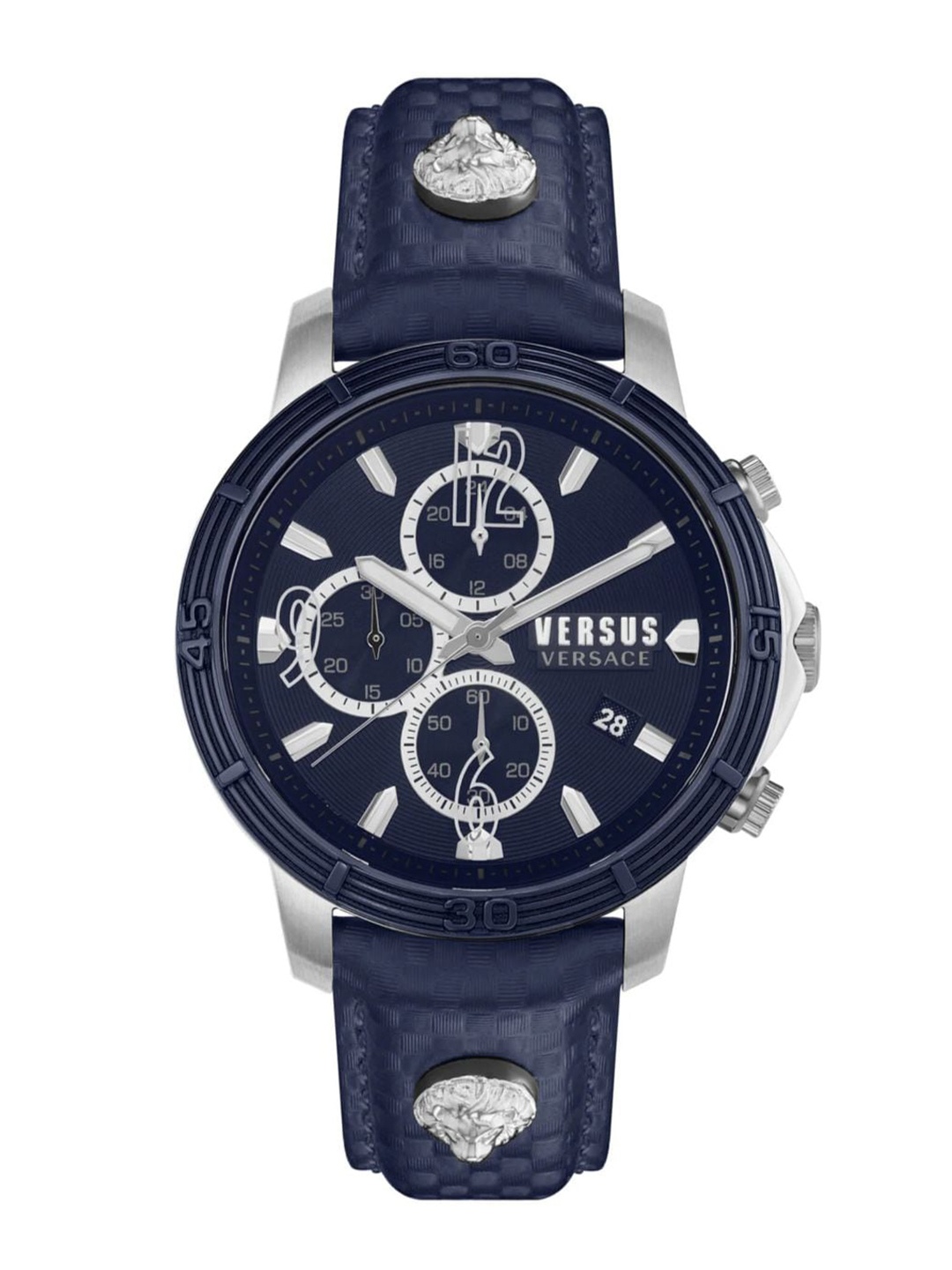 

Versus Men Blue Brass Dial & Blue Leather Straps Analogue Watch
