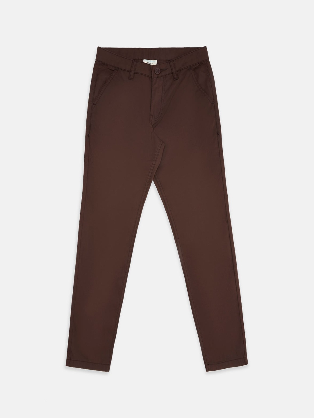 

Pantaloons Junior Boys Cotton Chinos Trousers, Brown