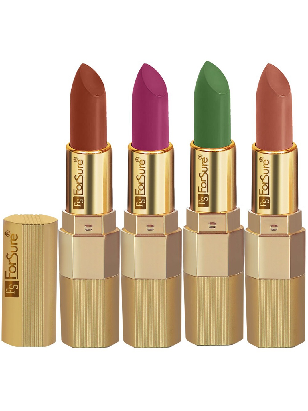 

ForSure Set Of 4 Xpression Long Lasting Highly Pigmented Creamy Matte Lipstick - 3.5g Each, Nude