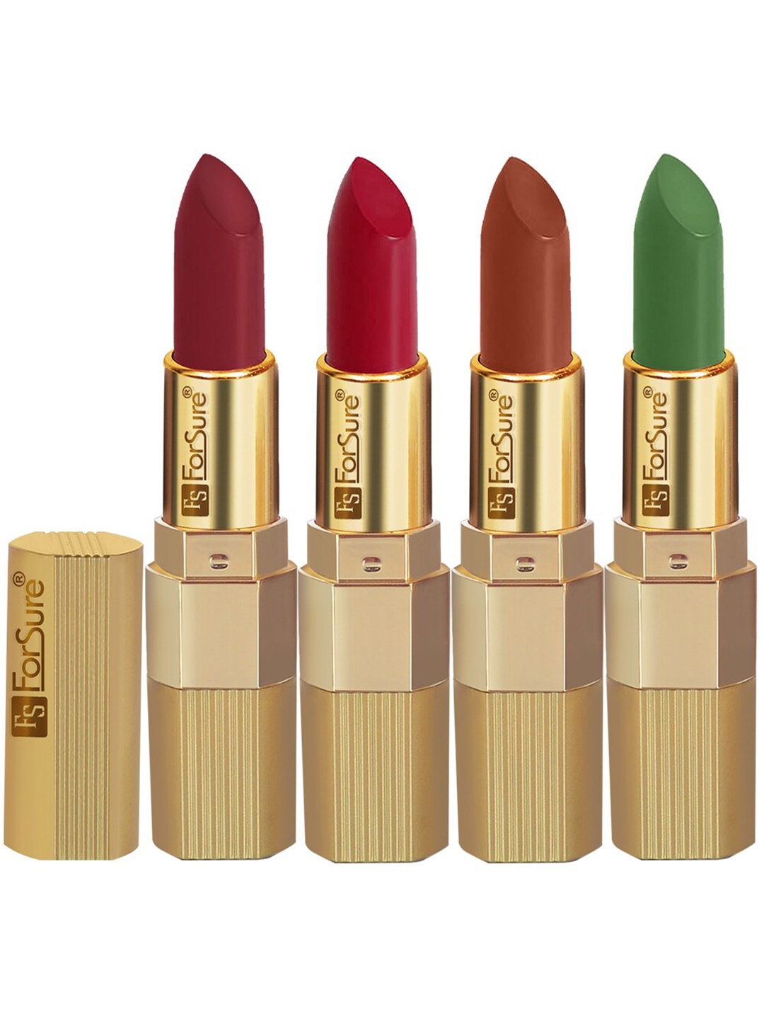 

ForSure Set Of 4 Xpression Long-Lasting Highly-Pigmented Creamy Matte Lipstick - 3.5g each, Brown