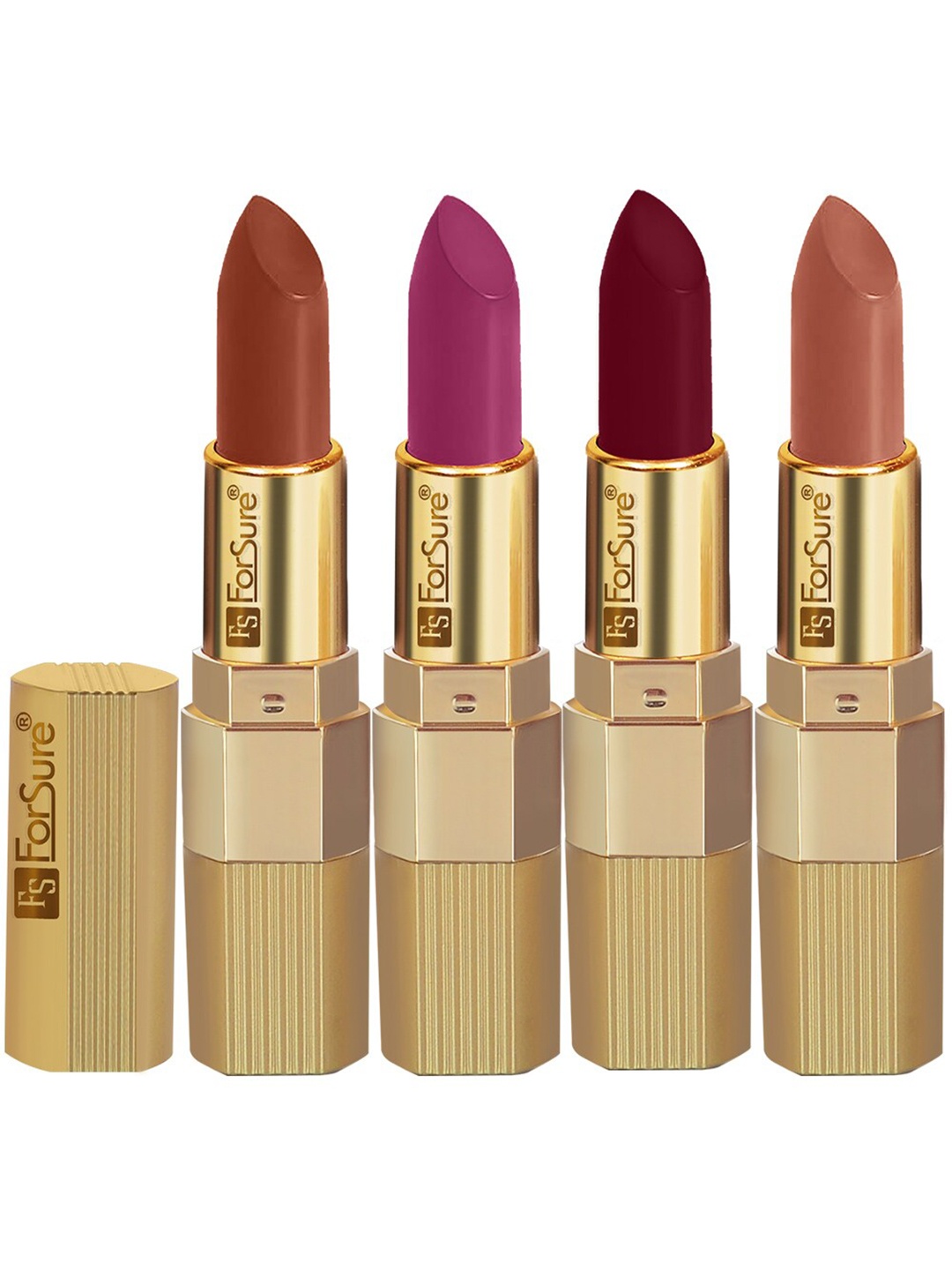 

ForSure Xpression Set Of 4 Long Lasting Matte Lipsticks 3.5 g Each, Red
