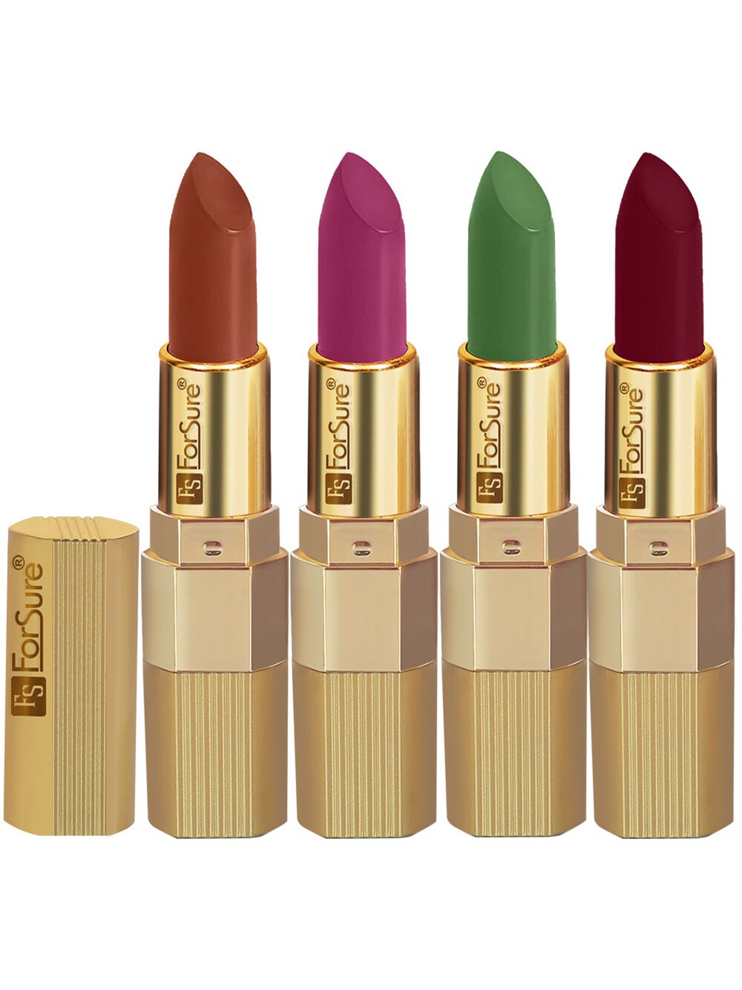 

ForSure Xpression Set Of 4 Long Lasting Matte Lipsticks 3.5 gm Each, Maroon