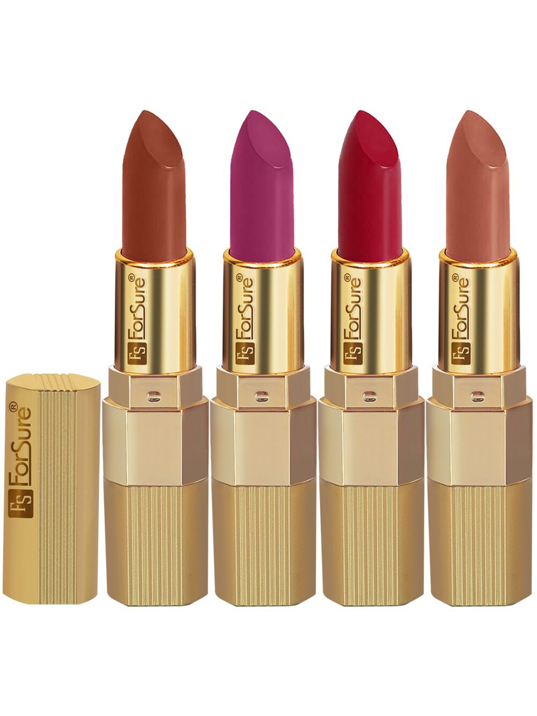 

ForSure Xpression Set Of 4 Long Lasting Matte Lipsticks 3.5 gm Each, Nude