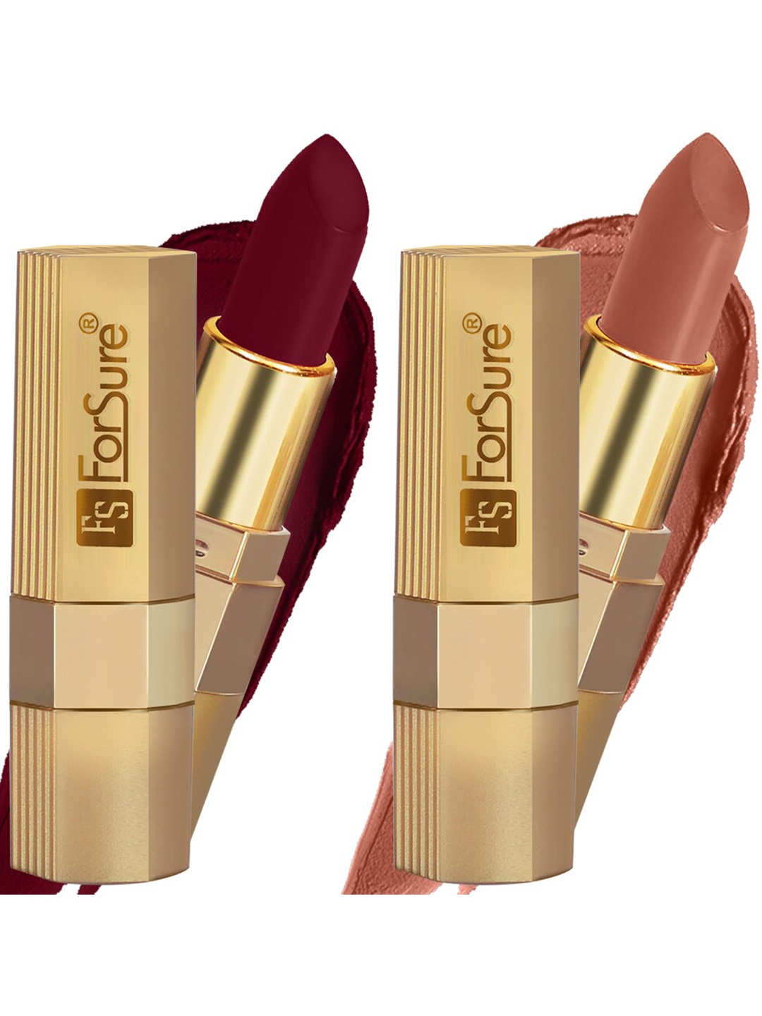 

ForSure Set Of 2 Xpression Creamy Matte Lipstick 3.5g Each - Nude 306 & Maroon 307