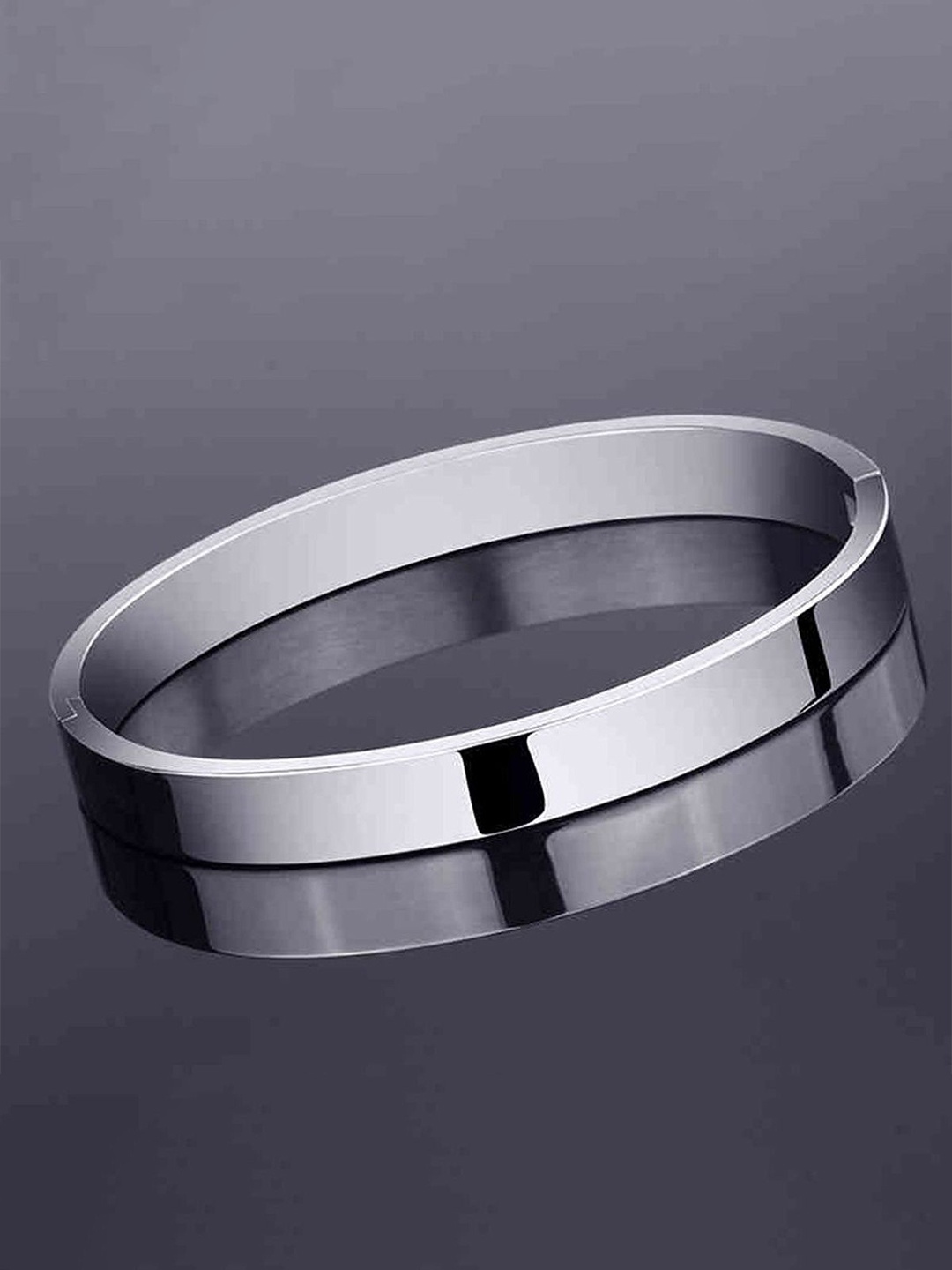 

ZIVOM Men Silver-Plated Kada Bracelet