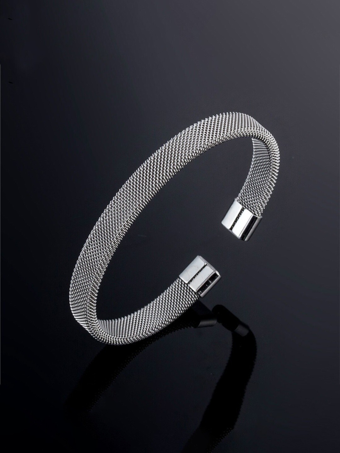 

ZIVOM Men Silver-Plated Kada Bracelet