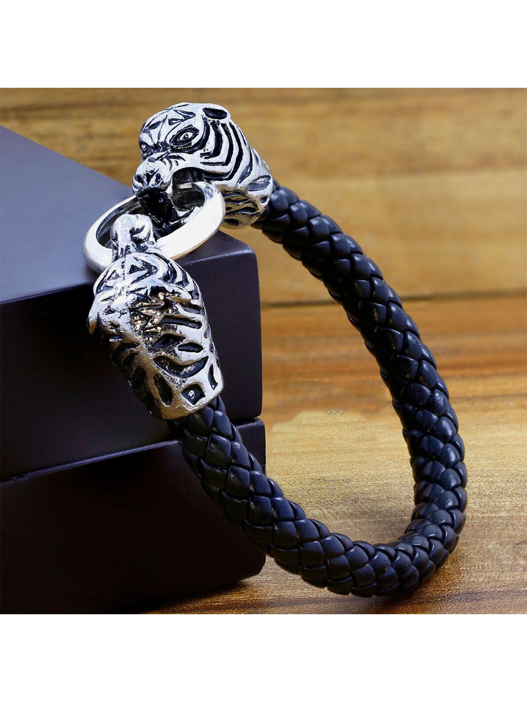 

ZIVOM Men Silver-Plated Cuff Bracelet