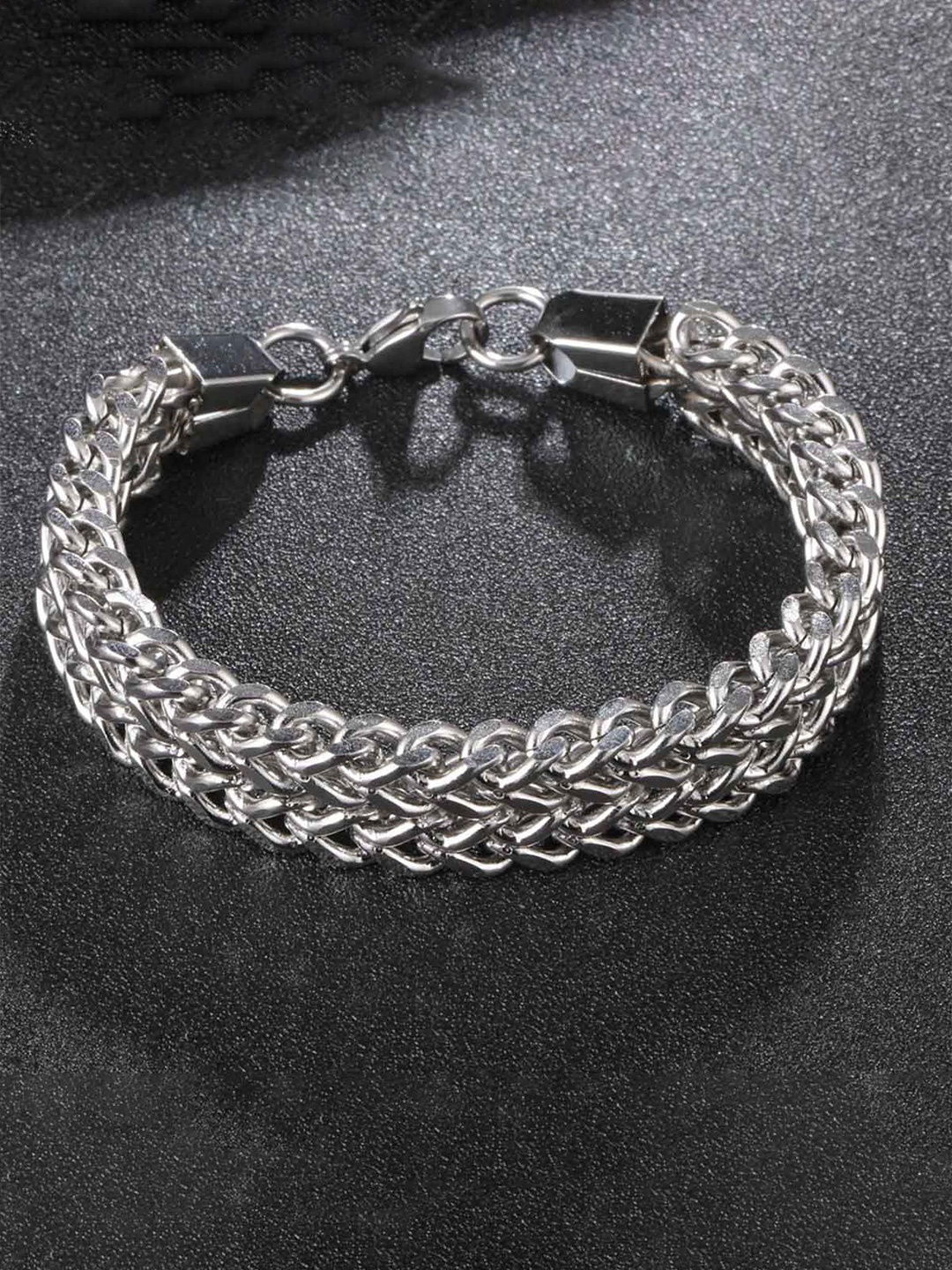 

ZIVOM Men Silver-Plated Link Bracelet