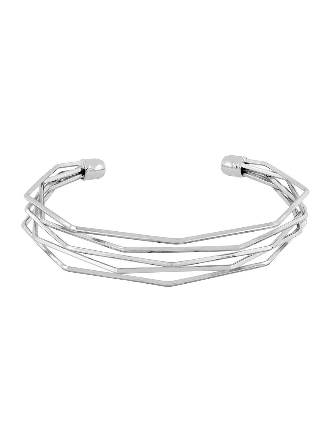 

ZIVOM Brass Silver-Plated Kada Bracelet