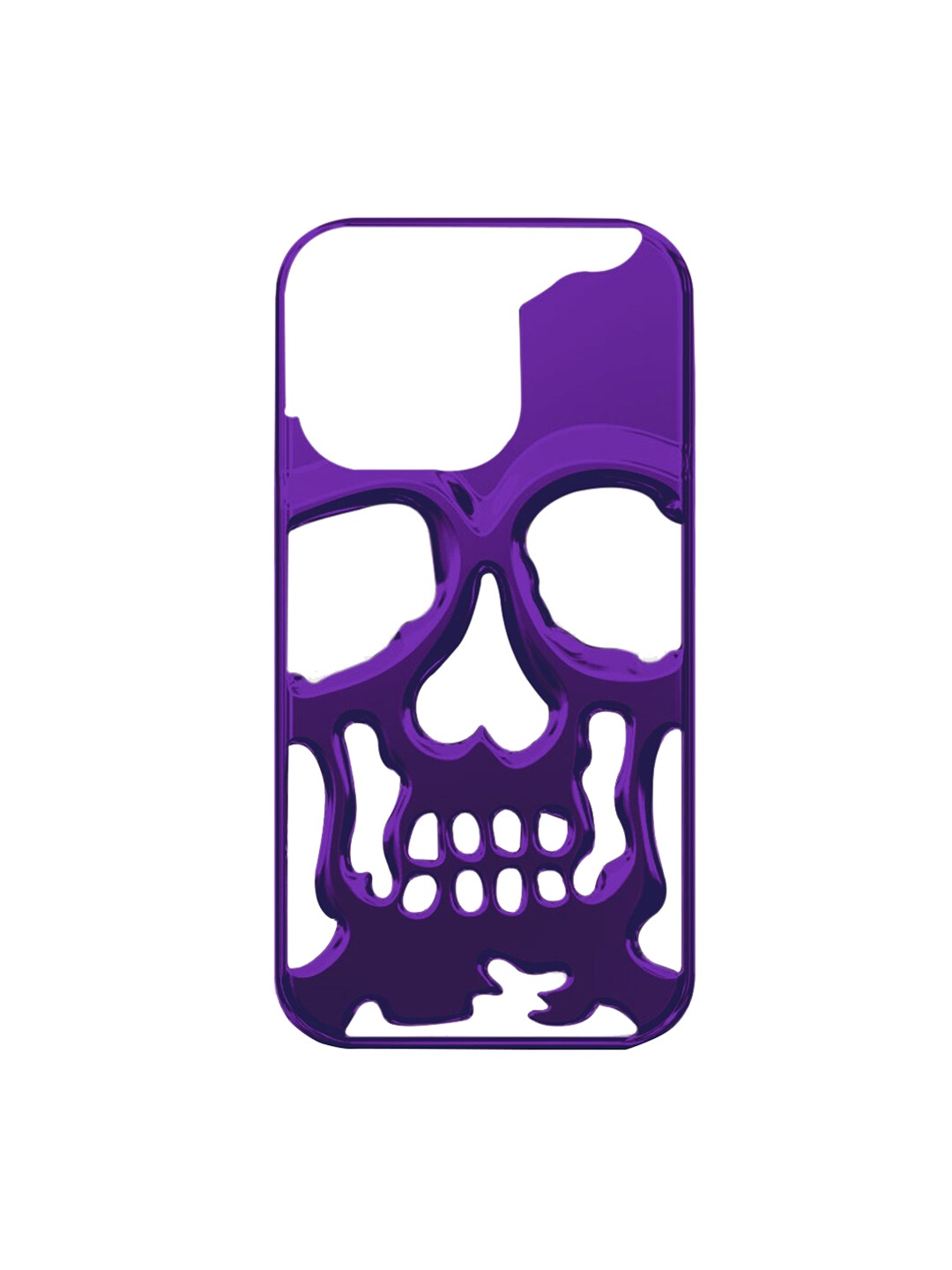 

TREEMODA 3D Electroplated Skull iPhone 13 Pro Max Back Case, Purple