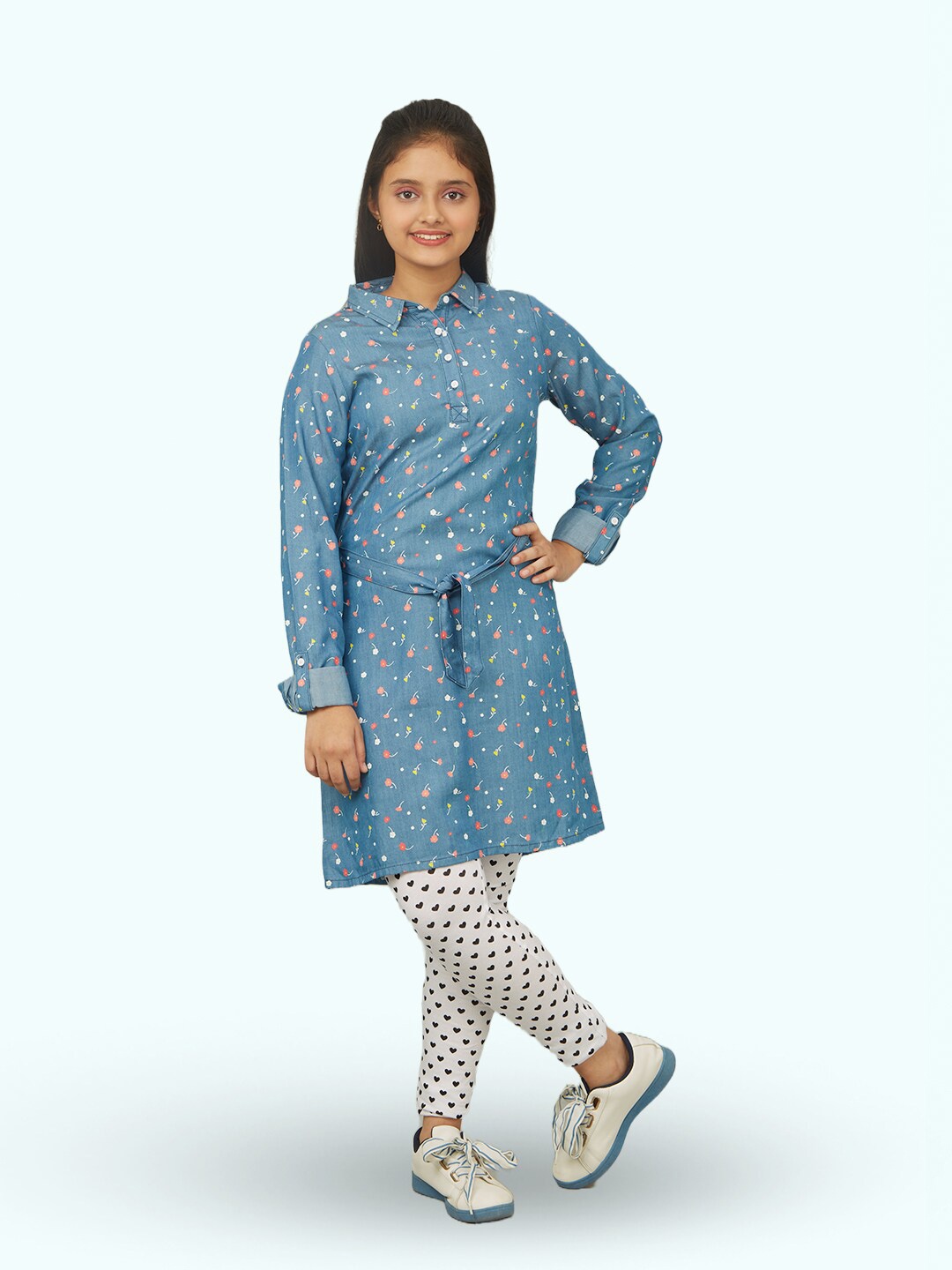 

Zalio Cotton Floral A-Line Dress, Blue