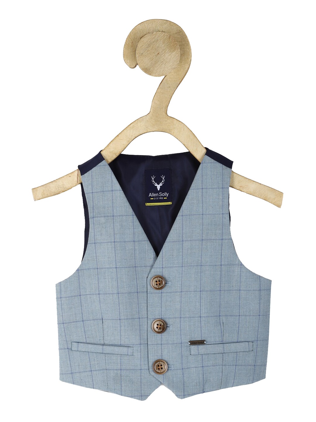 

Allen Solly Junior Boys Checked Waistcoat, Blue