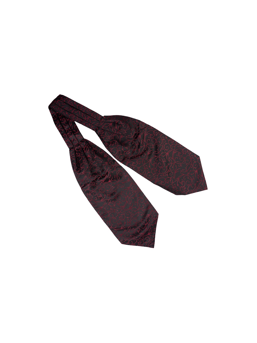 

The Tie Hub Men Printed Cravat, Maroon