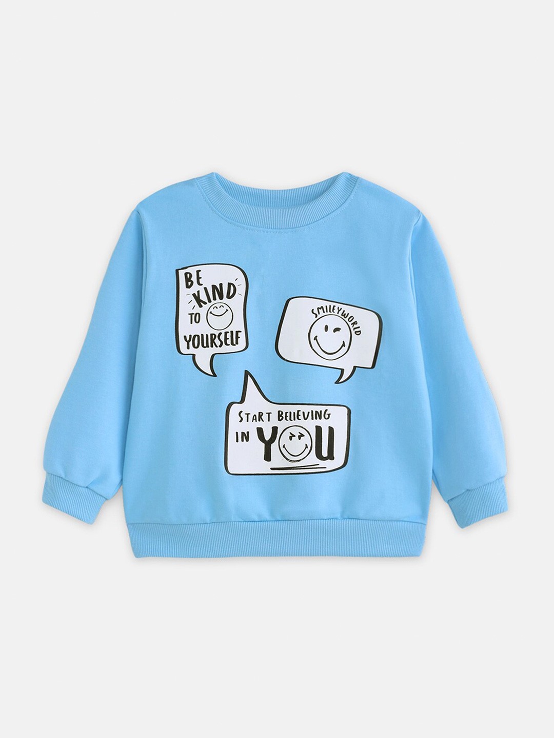 

Cuddles for Cubs Kids Printed Cotton Sweatshirt, Blue