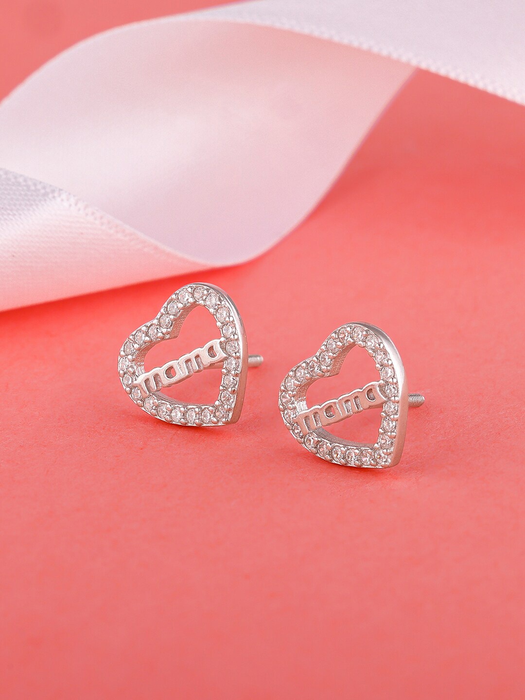 

GIVA Silver-Toned Contemporary Studs Earrings
