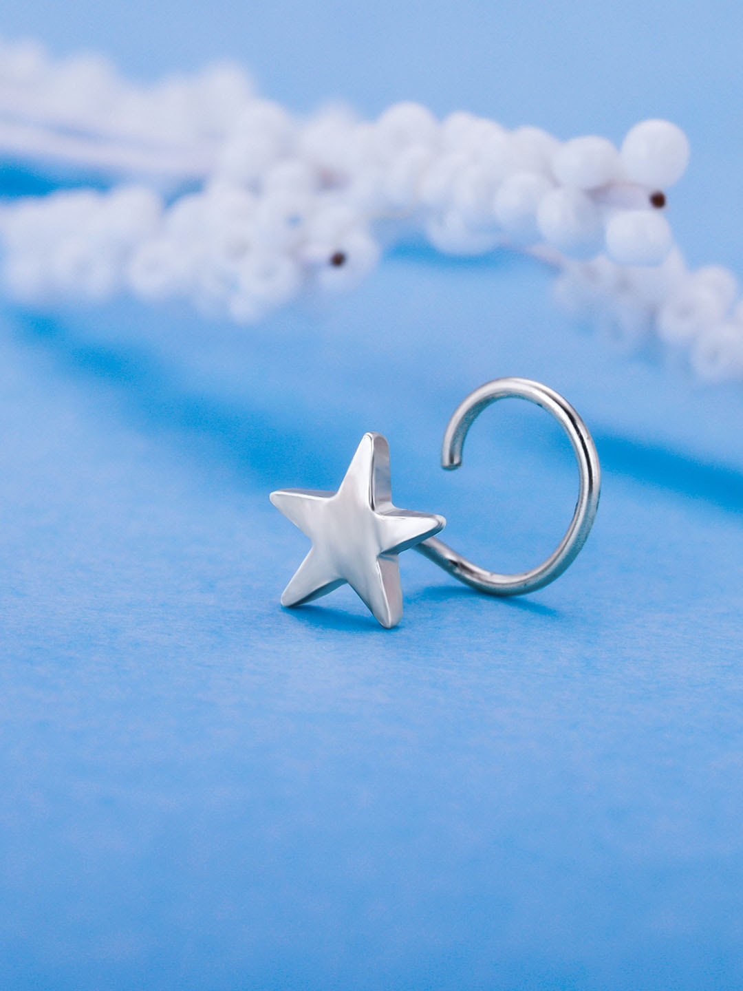 

GIVA 925 Sterling Silver Rhodium-Plated Star Shaped Nose Pin