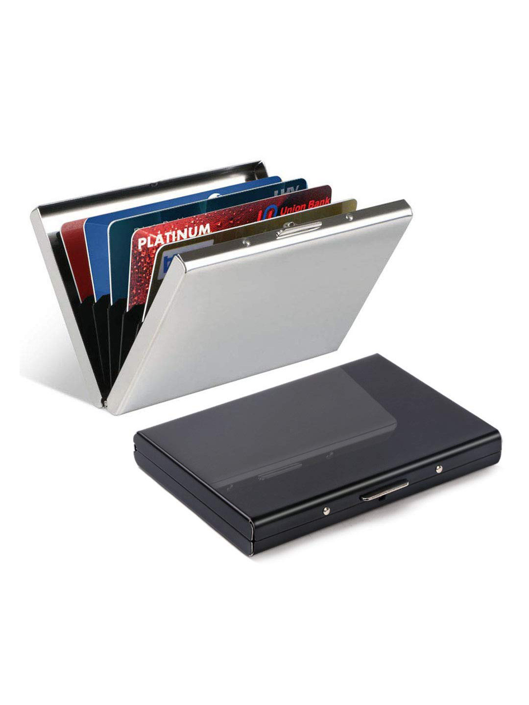 

StealODeal Solid Synthetic Card Holder, Black