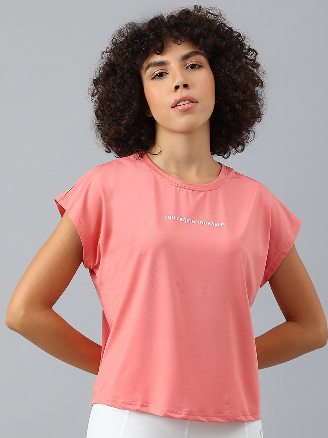 

MKH Women Dri-FIT Sports T-shirt, Pink