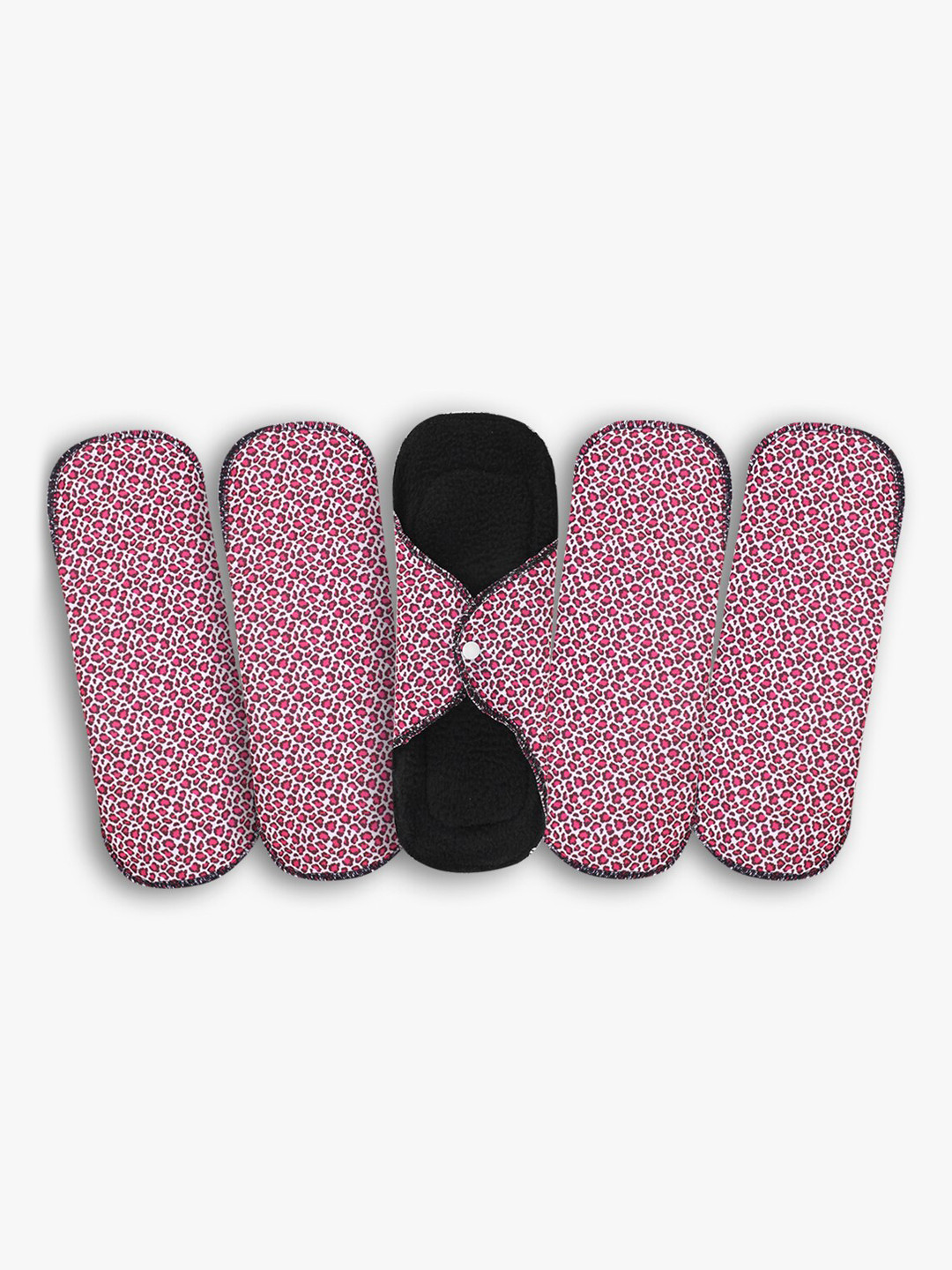 

CareDone Set of 5 Ultra Thin 4-Layered Rash Free Reusable Sanitary Cloth Pads - XL, Pink