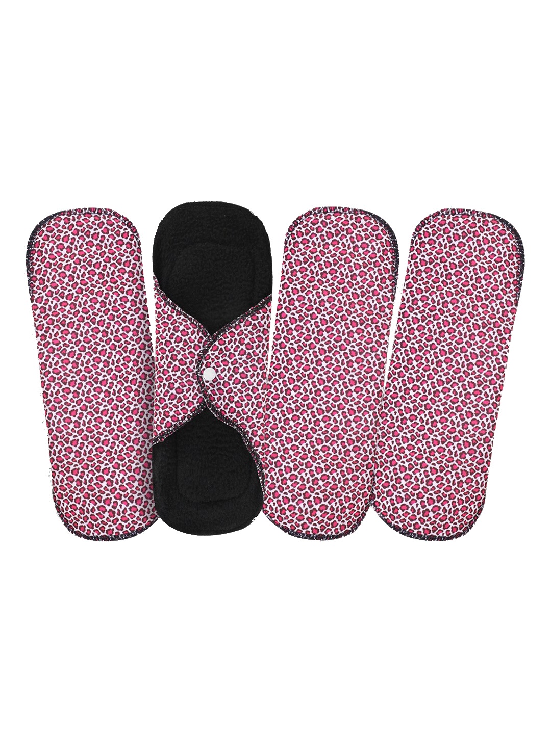 

CareDone Set of 4 Ultra Thin 4-Layered Rash Free Reusable Sanitary Cloth Pads - XL, Pink