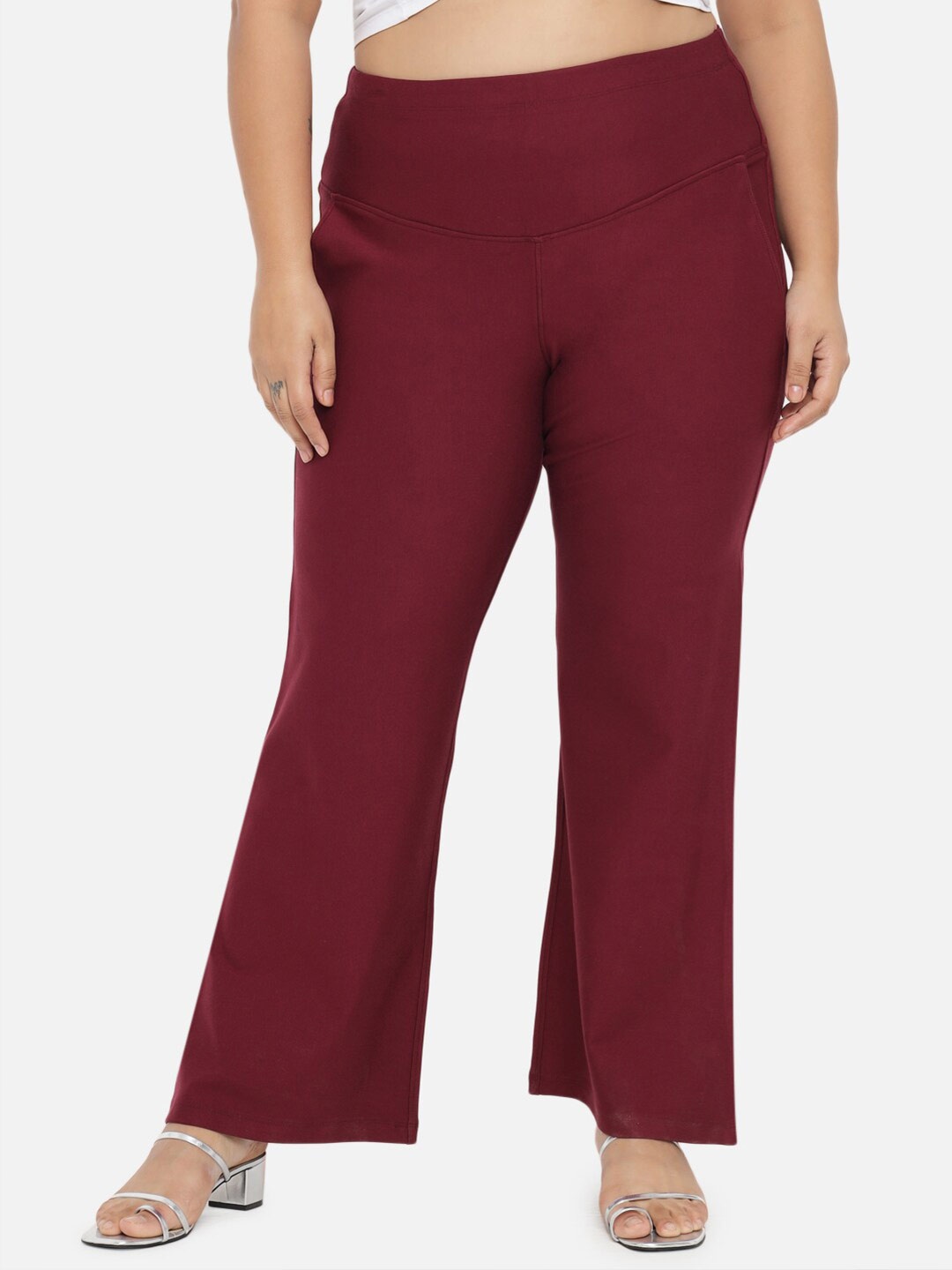 

Amydus Women Plus Size Tummy Shaper Jeggings, Maroon