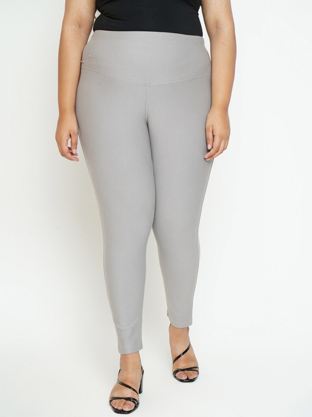 

Amydus Women Plus Size Tummy Tucker Jeggings, Grey