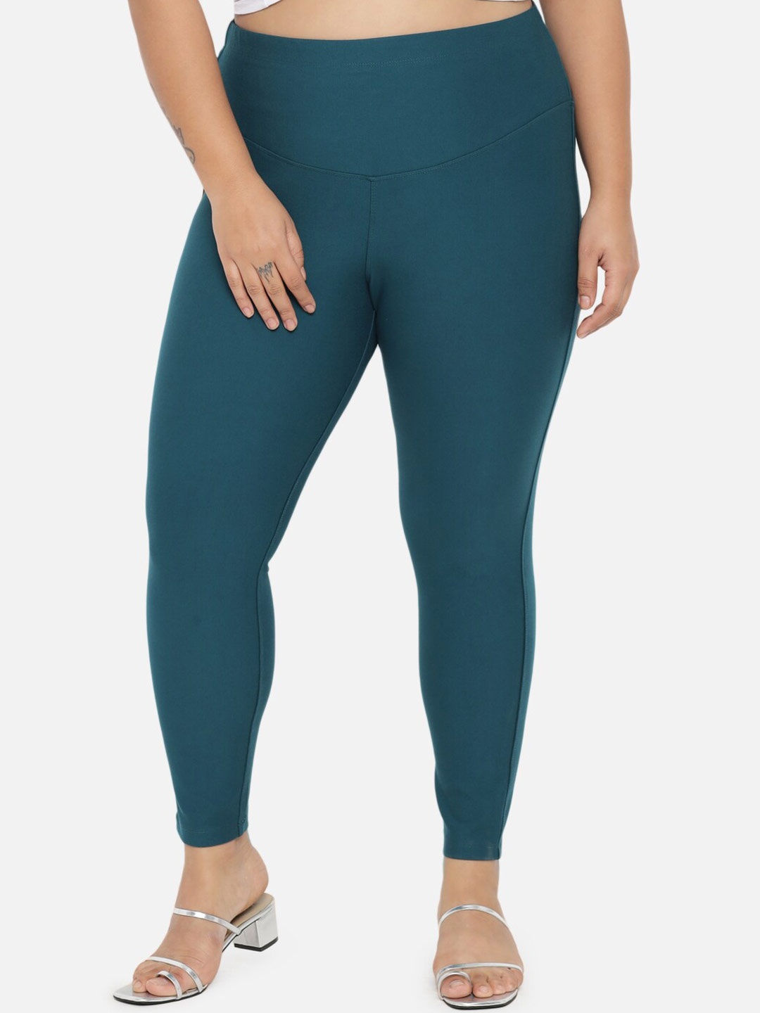 

Amydus Women Plus Size Tummy Tucker Jeggings, Blue