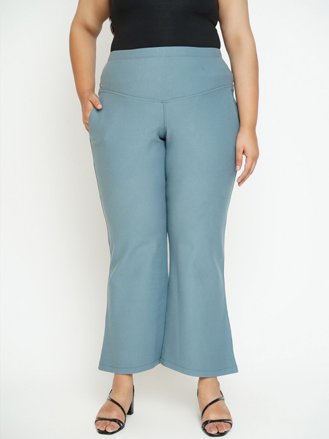 

Amydus Women Plus Size Tummy Shaper Jeggings, Blue