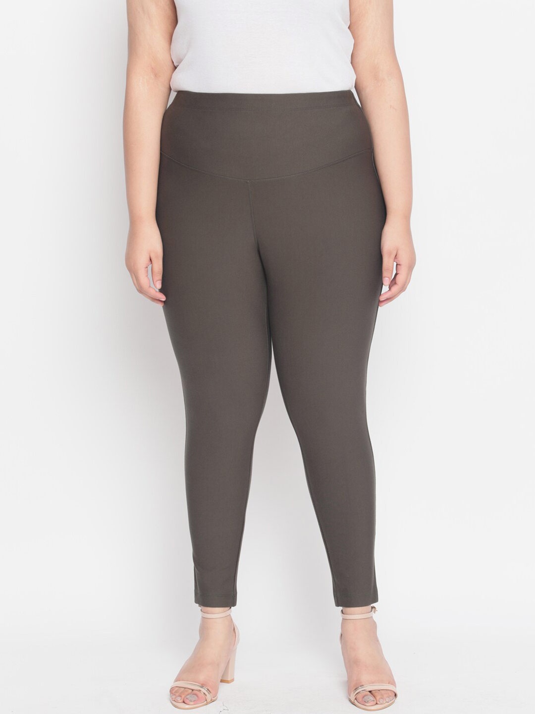 

Amydus Women Plus Size Tummy Shaper Jeggings, Olive