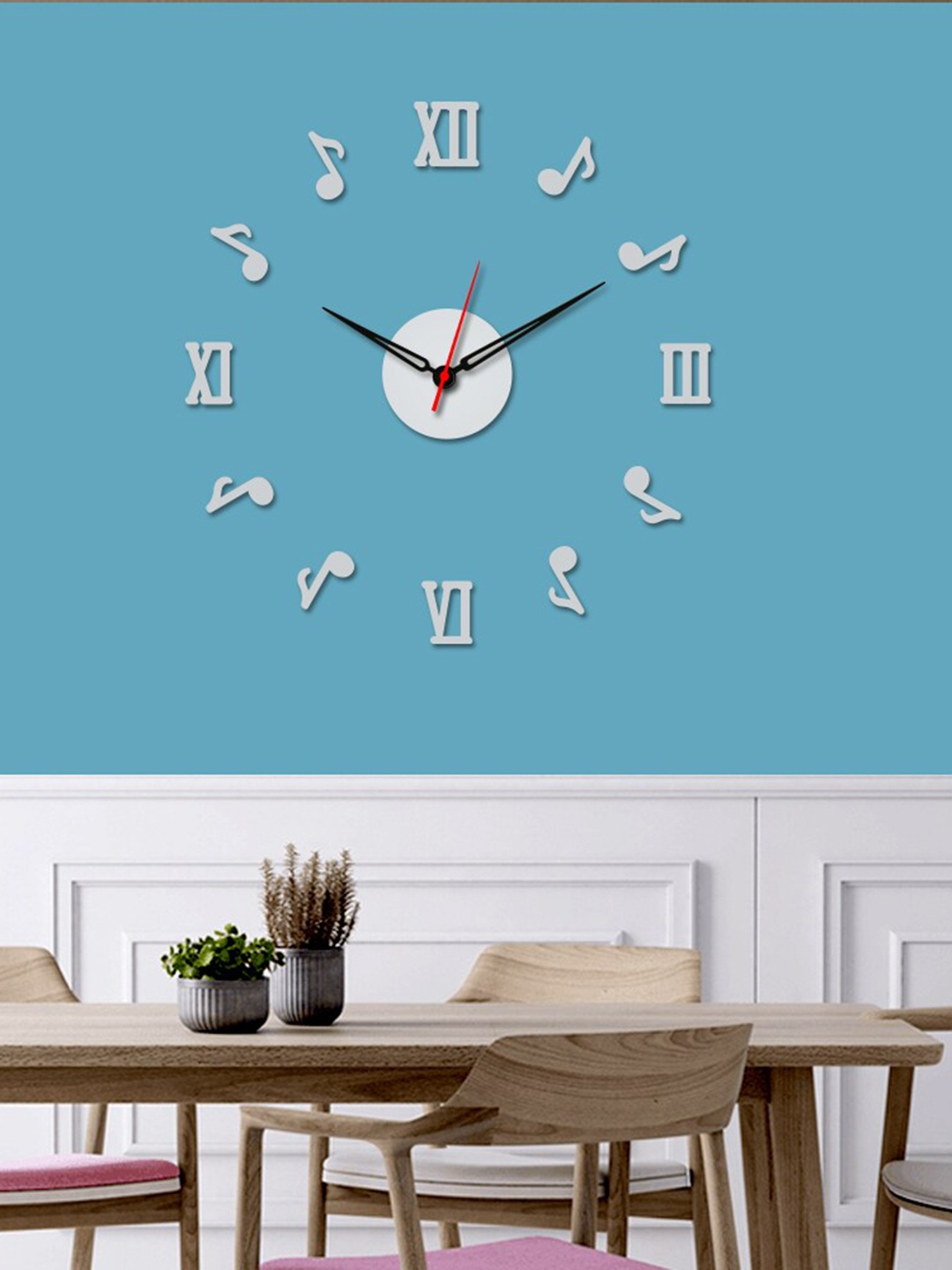 

WALLMANTRA White Contemporary Wall Clock