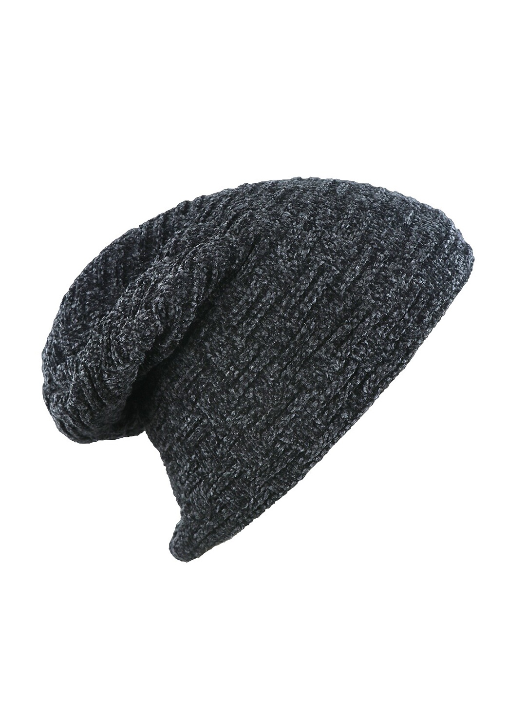 

Bunnywave Self Design Wool Beanie, Black