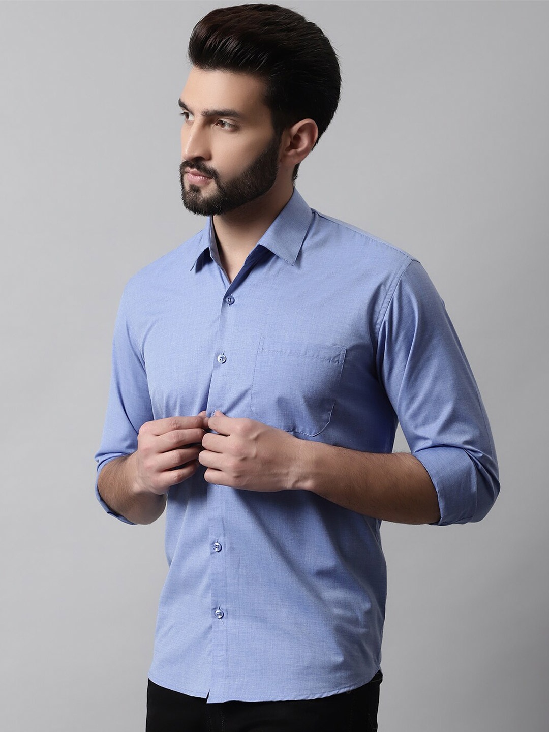 

JAINISH Men Classic Cotton Casual Shirt, Blue