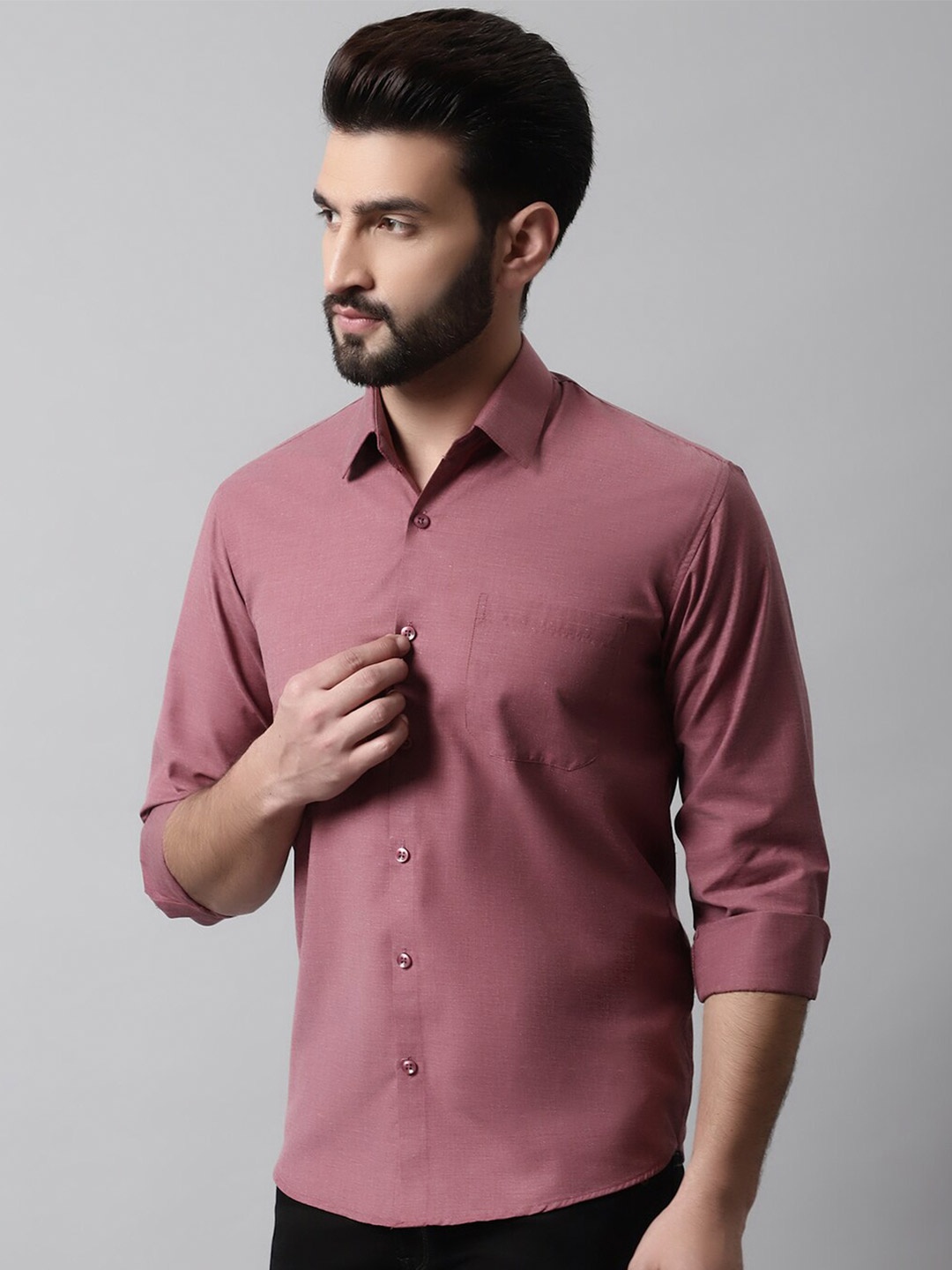 

JAINISH Men Classic Cotton Casual Shirt, Maroon