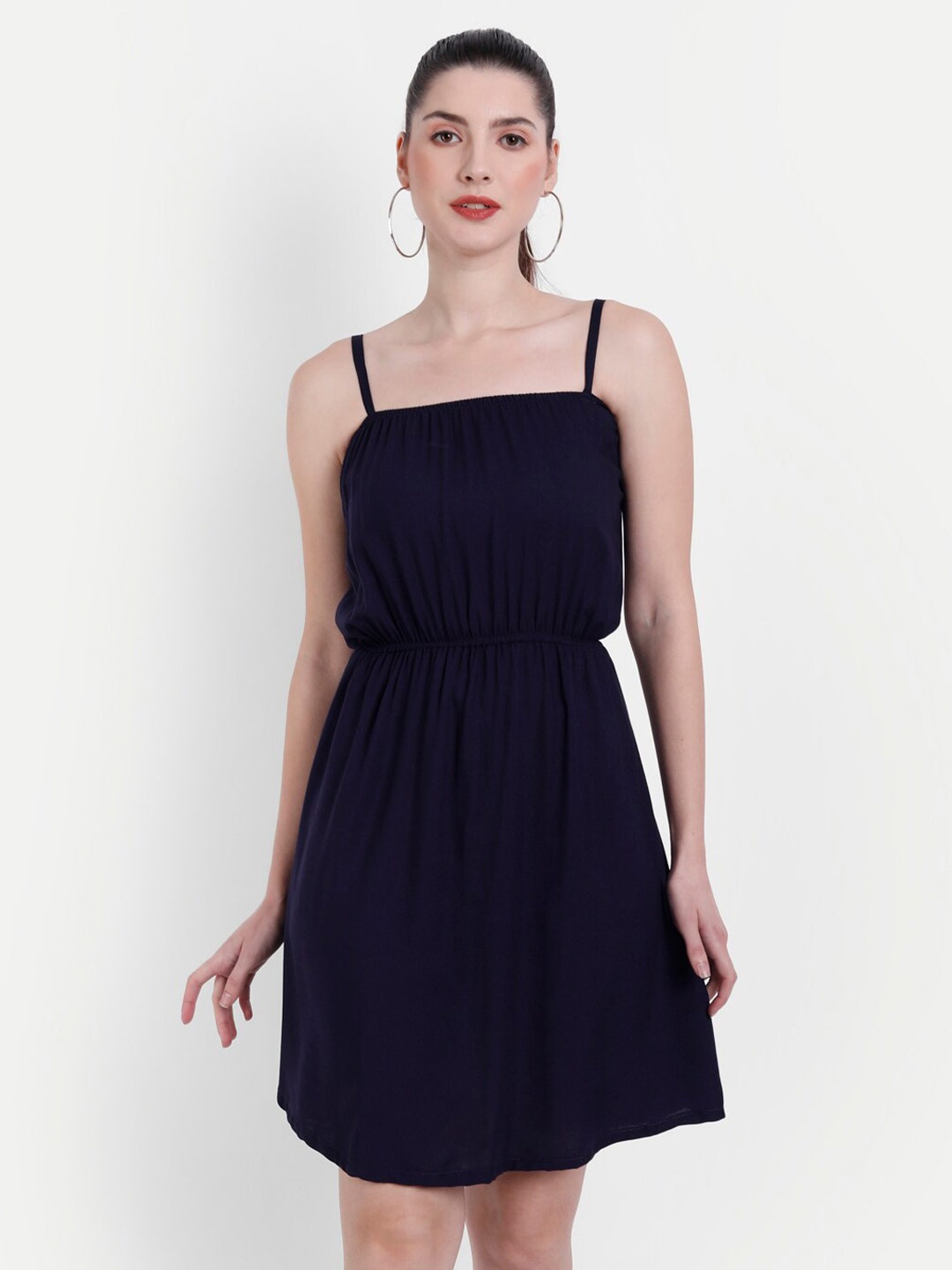 

Globon Impex Women Fit & Flare Dress, Navy blue