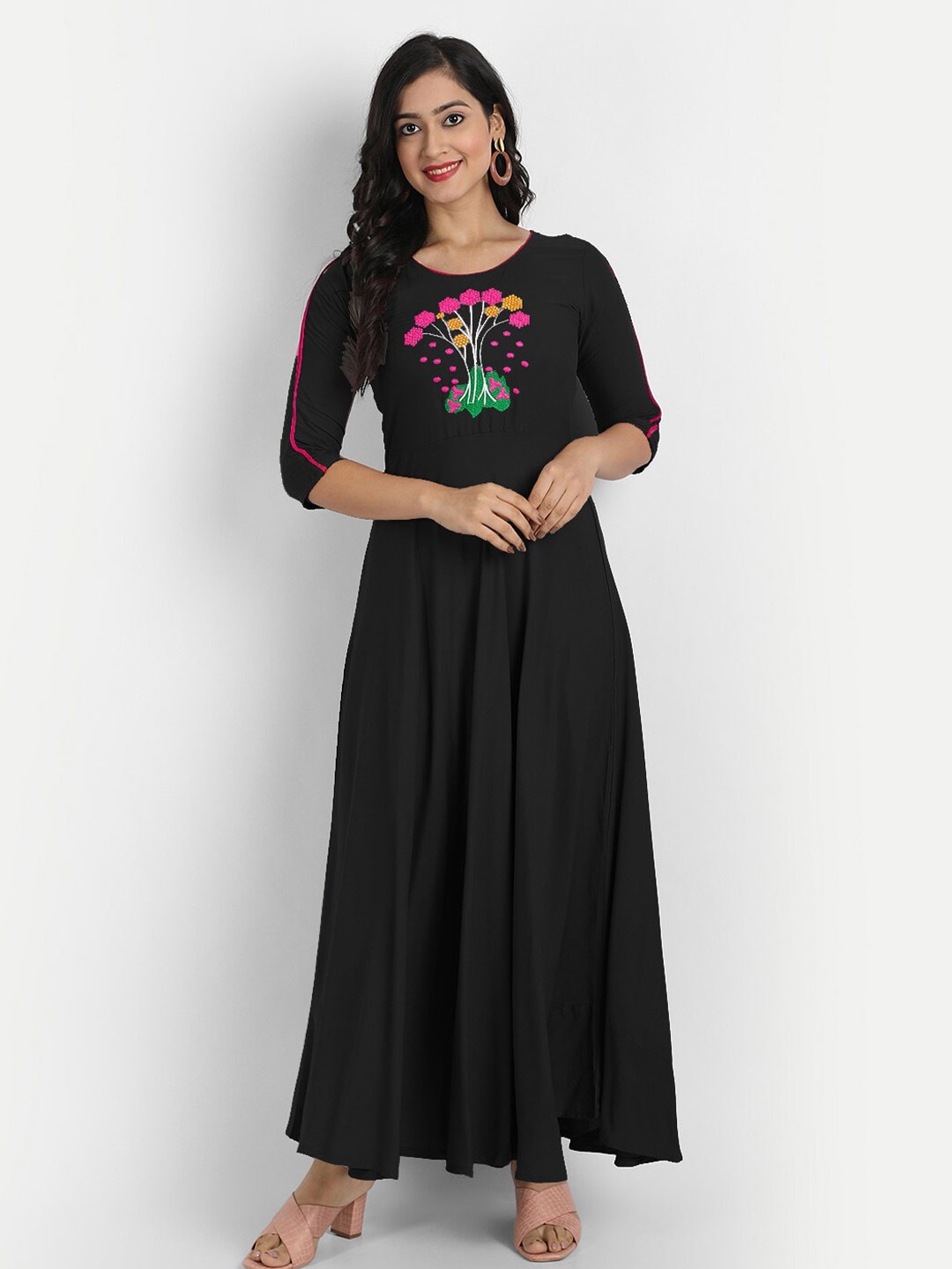 

Globon Impex Women Maxi Dress, Black