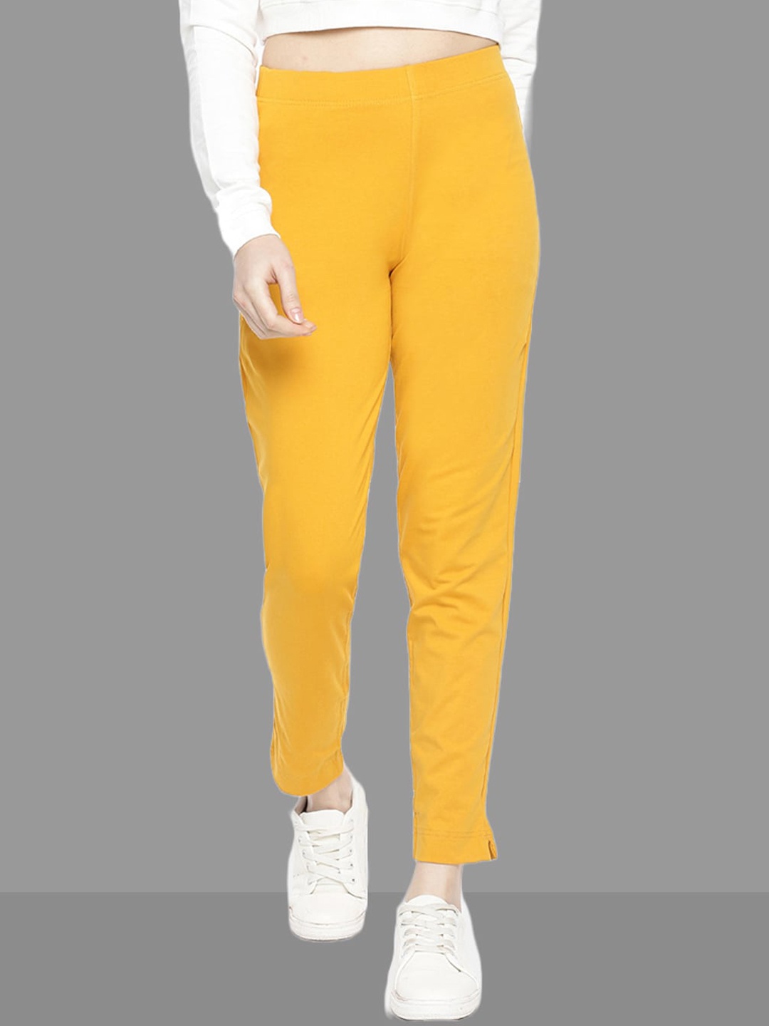 

Dollar Missy Women Comfort Wrinkle Free Cotton Trousers, Mustard