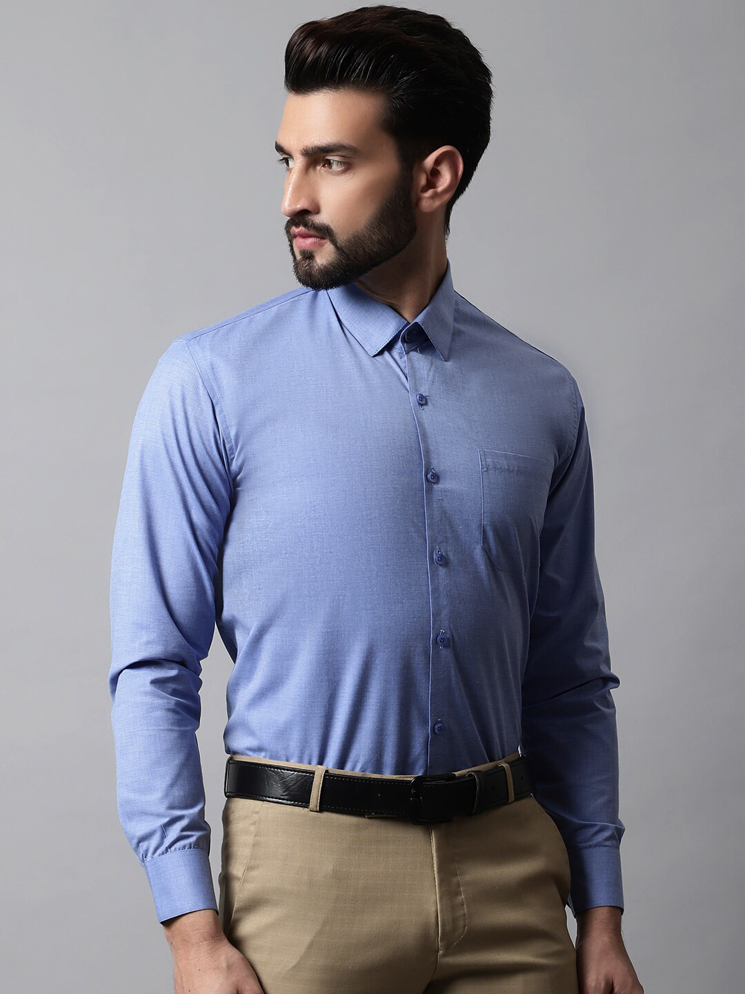 

JAINISH Men Classic Cotton Formal Shirt, Blue